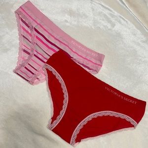 FINAL SALE❗️Victoria’s Secret Hiphugger Underwear - Red & Pink
